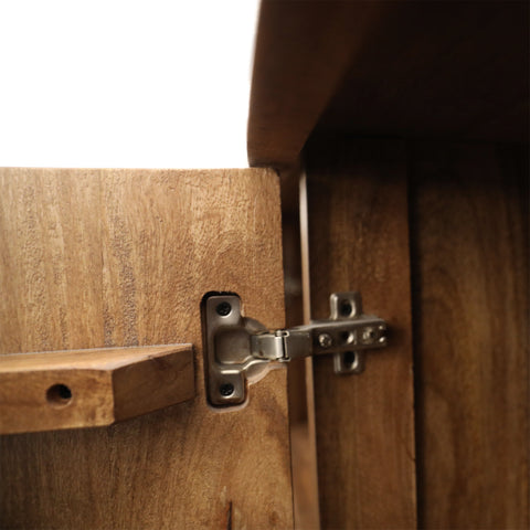 Bratman Medium Brown, Antique Black Base and Hammered Handles Sideboard