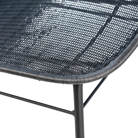Bartel Black Powder Coated Finish Outdoor Occasional Chair