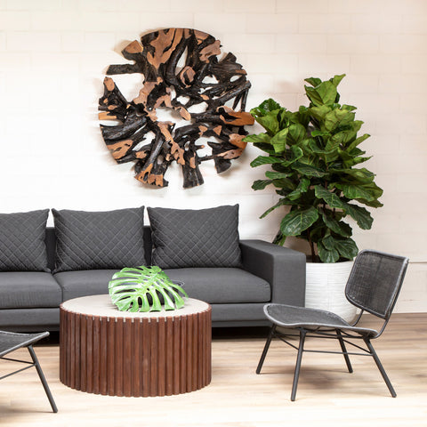 Bartel Black Powder Coated Finish Outdoor Occasional Chair