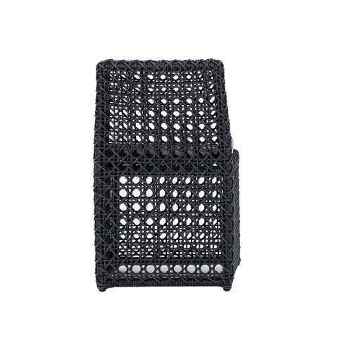 Arnie Charcoal Weave and Powder Coated Metal Outdoor Dining Chair