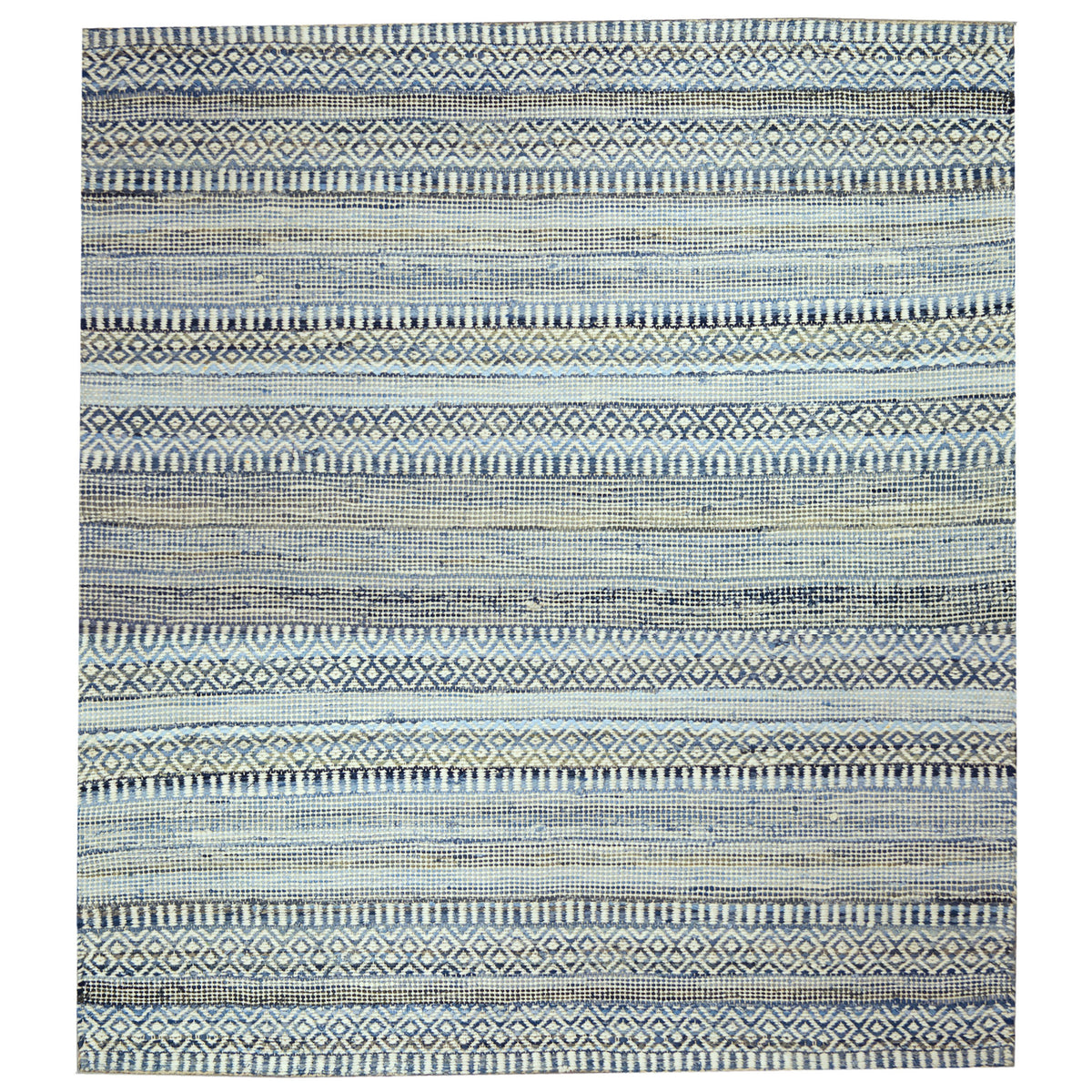 Gurla Denim Blue and Natural White Finish Rug