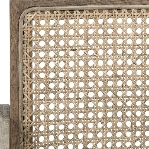 Ocampo Grey Wash Finish and White Seat Dining Chair