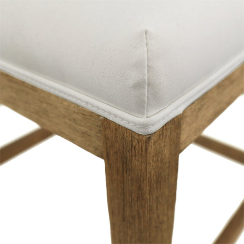 Croft Natural Warm Wash Frame and White Upholstery Counter Stool