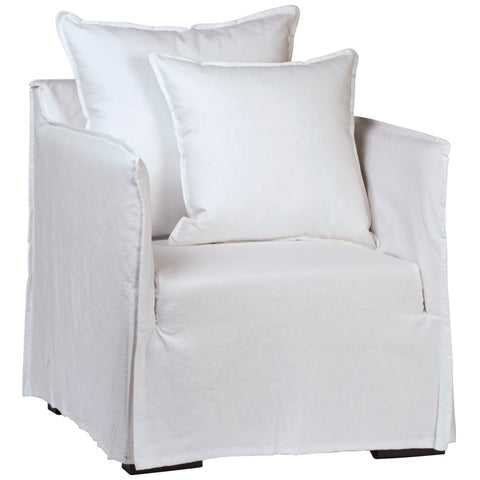 Collins Natural White Finish Occasional Chair