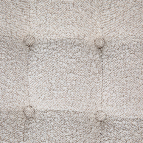 Aldreda Cream Upholstery with Medium Brown Wood legs Stool