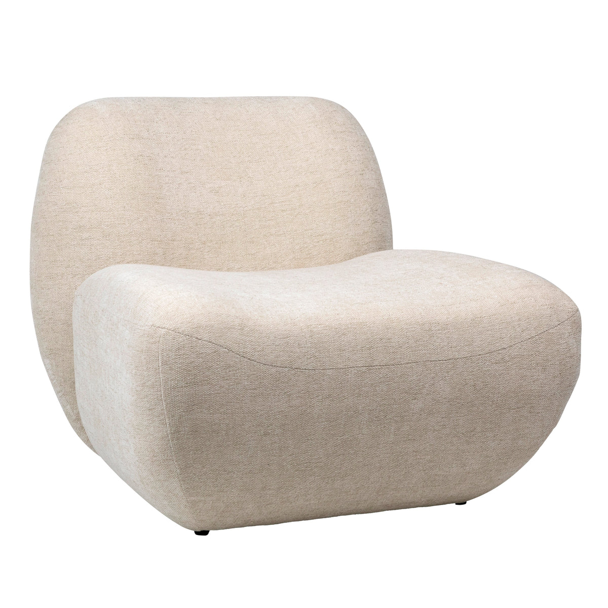 Maisie Cream Chenille Tweed Occasional Chair