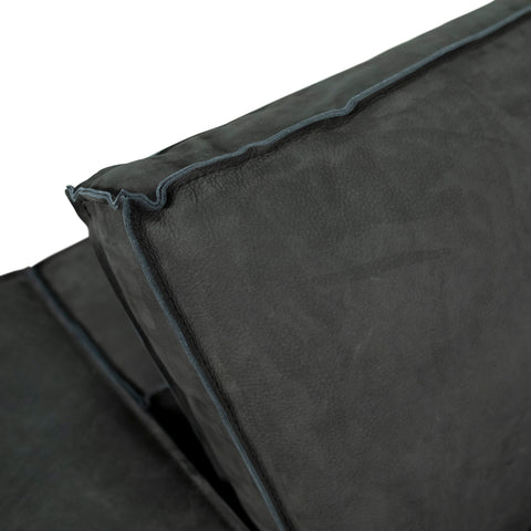 Trenton Antique Black Suede Sofa