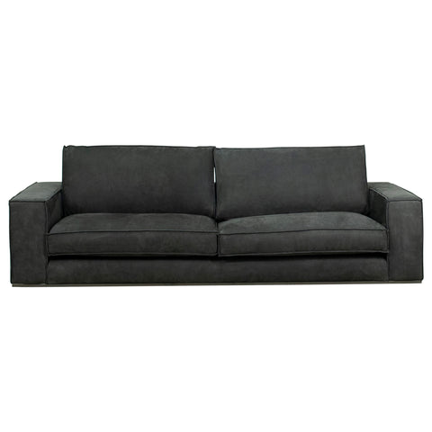 Trenton Antique Black Suede Sofa