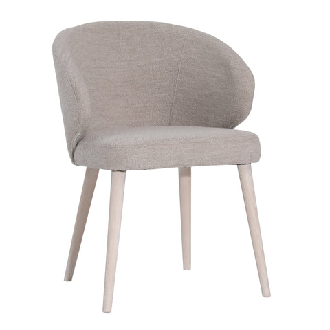 Froilan Whitewash Legs and Light Grey Upholstery Dining Chair