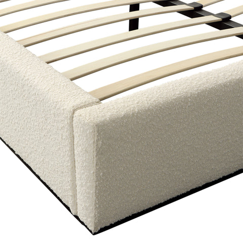Louisa Ivory Boucle Upholstery Bed