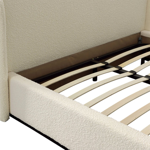 Louisa Ivory Boucle Upholstery Bed