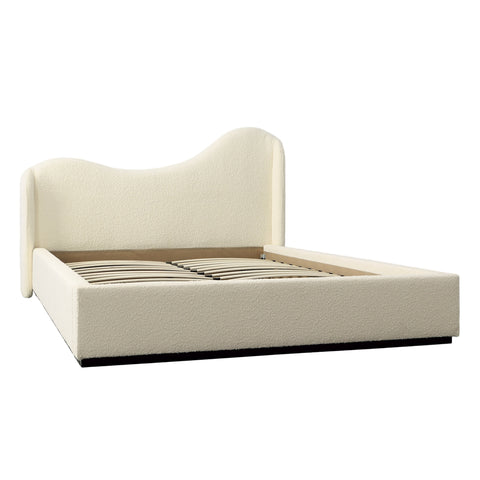 Louisa Ivory Boucle Upholstery Bed