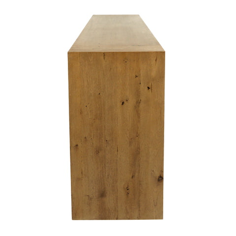 Almanza Natural Wood Finish and Black Handles Sideboard