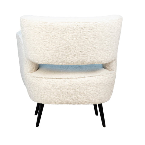 Alana Natural White Faux Fur Occasional Chair