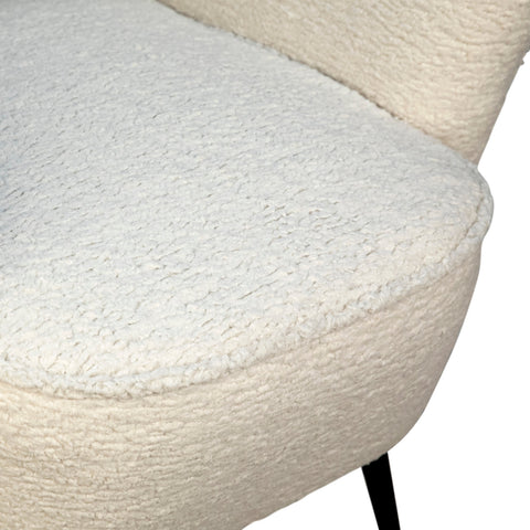 Alana Natural White Faux Fur Occasional Chair