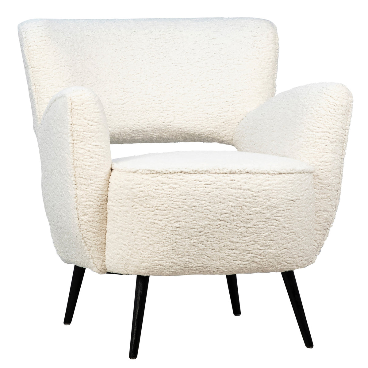 Alana Natural White Faux Fur Occasional Chair