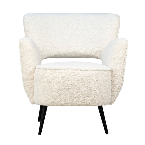 Alana Natural White Faux Fur Occasional Chair