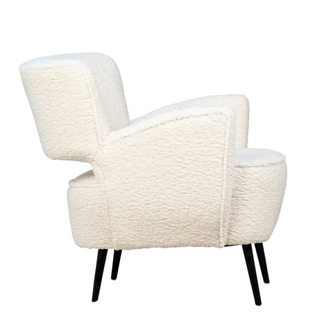 Alana Natural White Faux Fur Occasional Chair