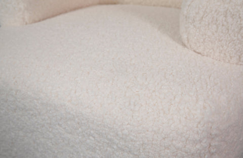 Jolo Cream Fur Seating Swivel Chair