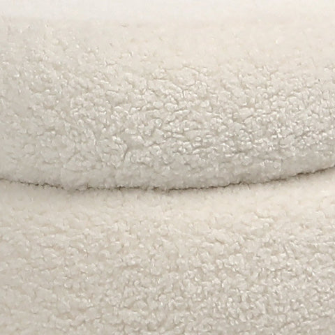 Jolo Ivory Fur Seating Ottoman