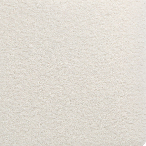 Marie Ivory Fur Seating and Natural Oak Wood Finish Occasional Chair
