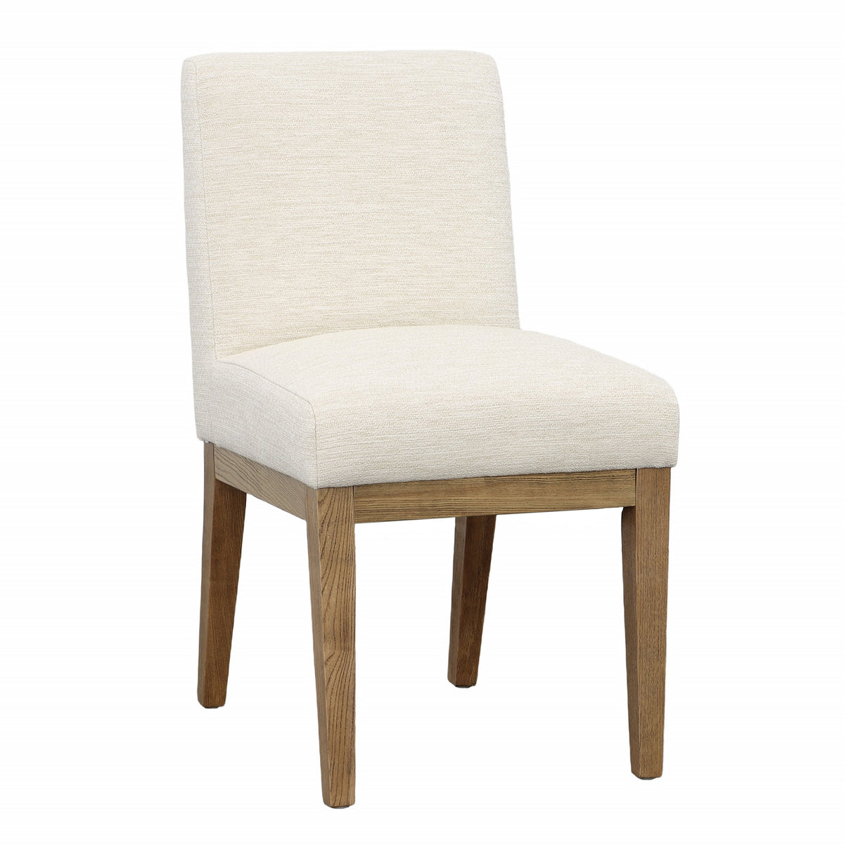 Weilan Cream Upholstery with Natural Wood Finish Dining Chair