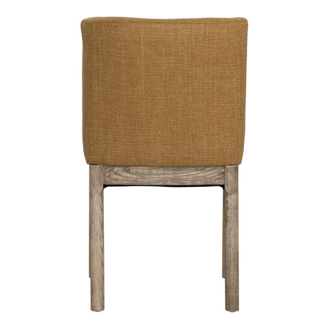 Cory Mustard Upholstery and Natural Legs Dining Chair