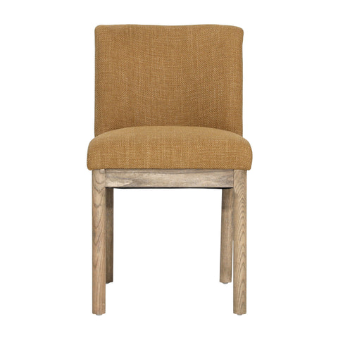 Cory Mustard Upholstery and Natural Legs Dining Chair