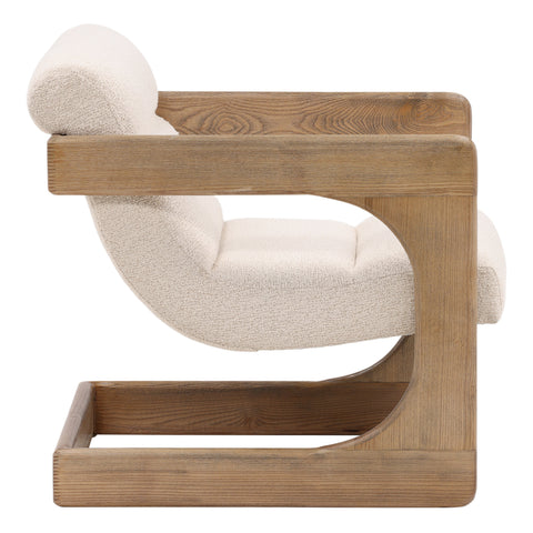 Bridges Everest Cream and Natural Occasional Chair