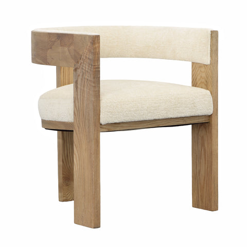 Nadia Cream and Natural Dining Chair