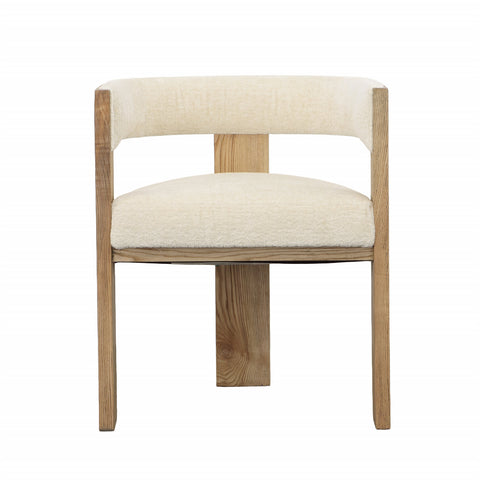 Nadia Cream and Natural Dining Chair