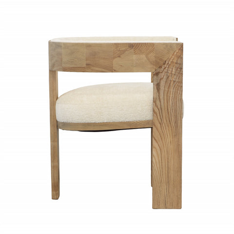 Nadia Cream and Natural Dining Chair
