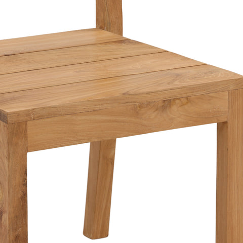 Kira Natural Outdoor Armless Dining Chair Set Of 2