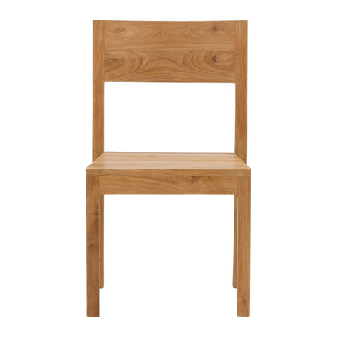 Kira Natural Outdoor Armless Dining Chair Set Of 2