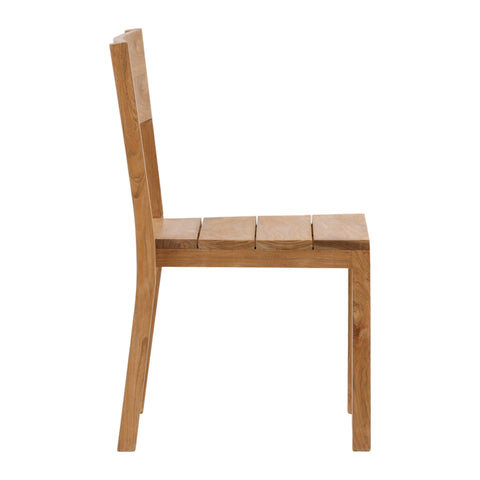 Kira Natural Outdoor Armless Dining Chair Set Of 2