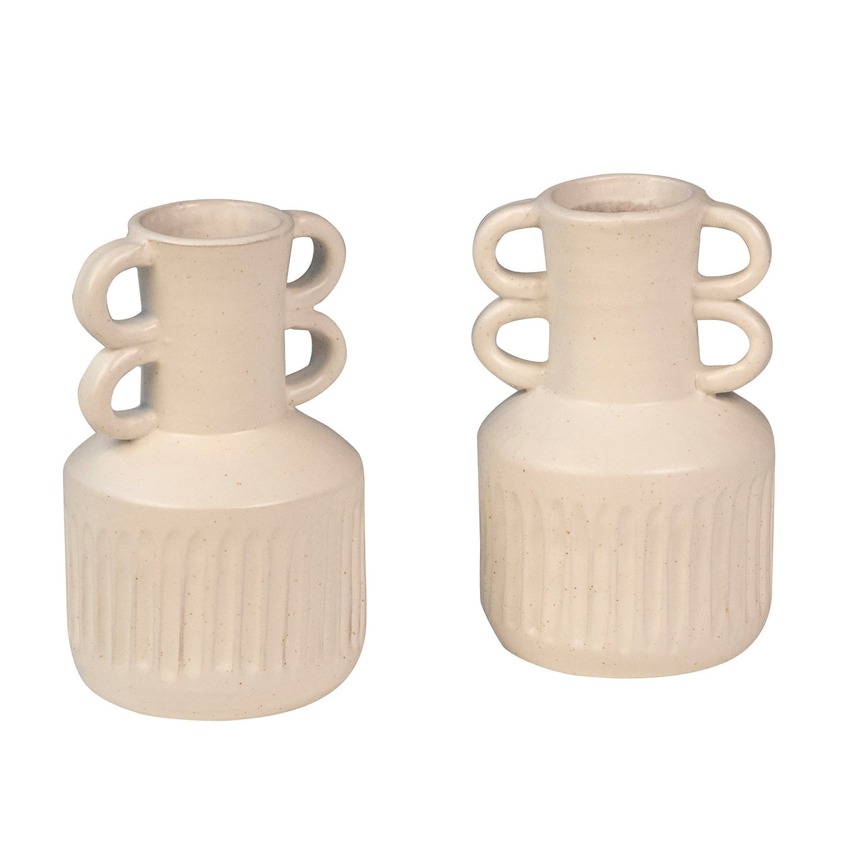 Atticus Off White Finish Vase Set Of 2