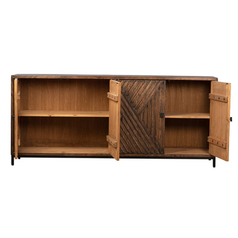 Bally Medium Brown Antique Wood Finish Sideboard