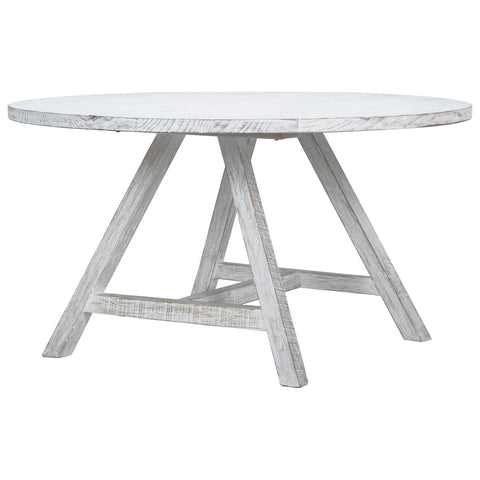 Agno Whitewash with Water Base Sealed Finish Dining Table