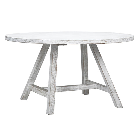 Agno Whitewash with Water Base Sealed Finish Dining Table