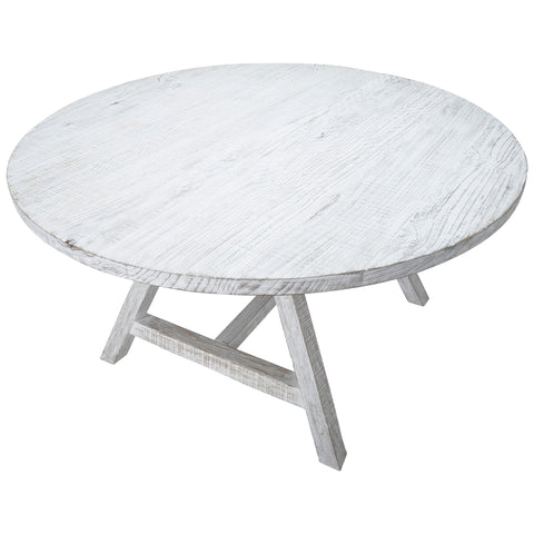 Agno Whitewash with Water Base Sealed Finish Dining Table