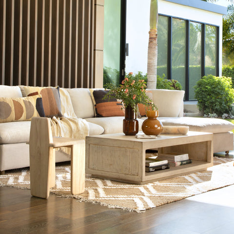 Viera Natural Warm Wash Sealed Finish Coffee Table