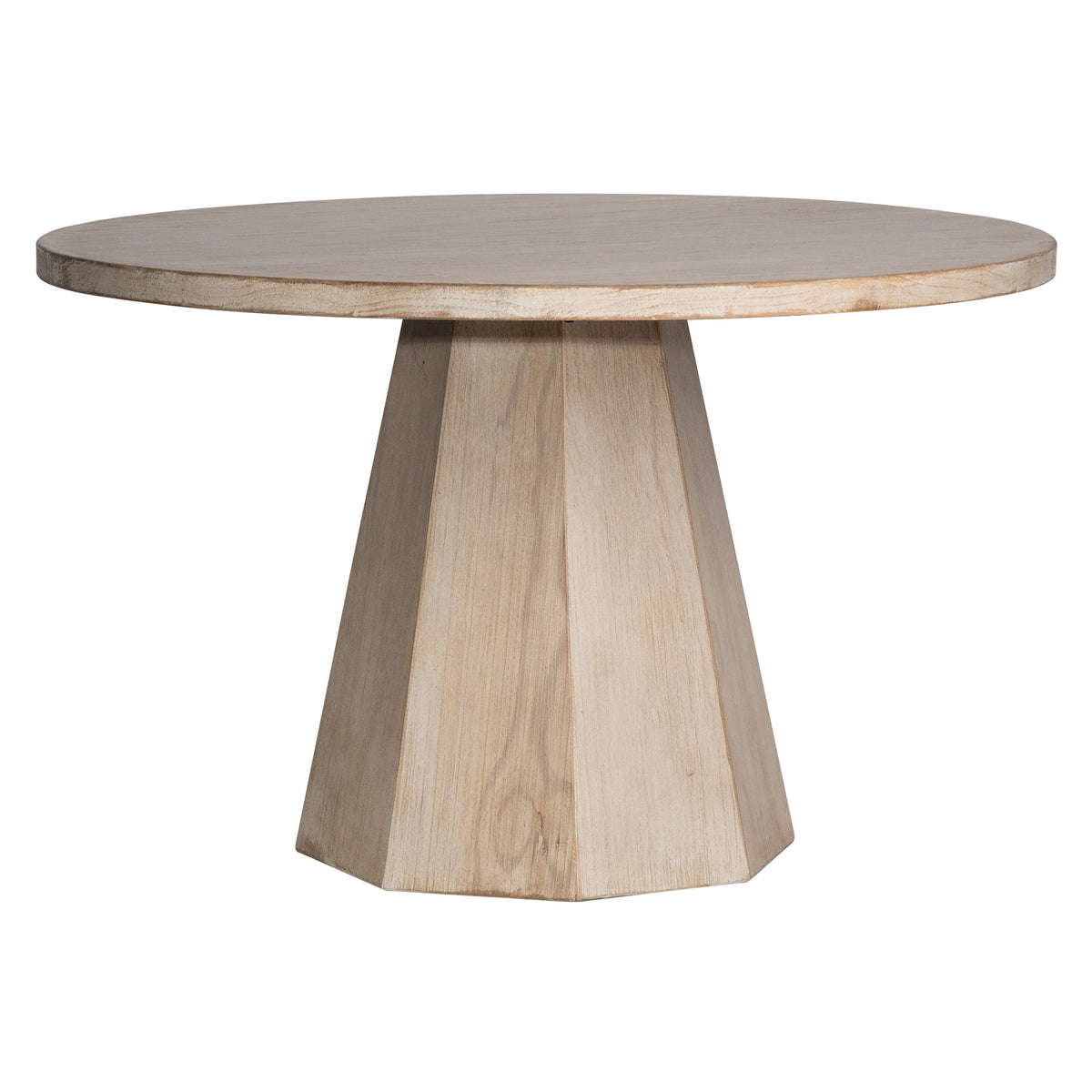 Jansen Light Warm Wash Finish Round Dining Table