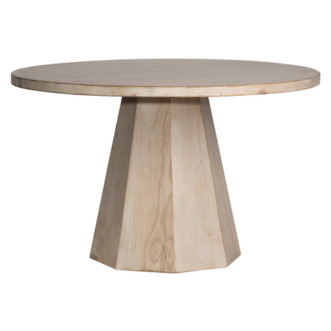 Jansen Light Warm Wash Finish Round Dining Table