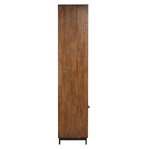 Gabrielle Antique Brown Wood Finish with Whitewash Accents Cabinet