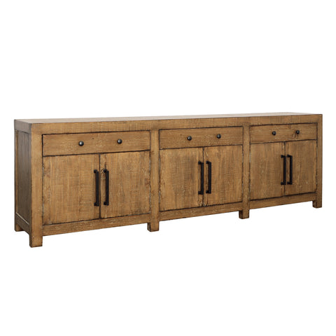 Conte Antique Medium Brown Wood Finish Sideboard