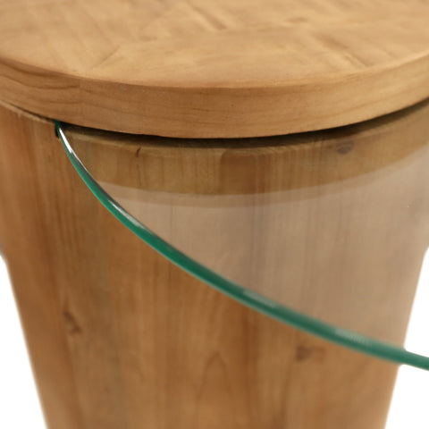 Verso Natural Finish Side Table