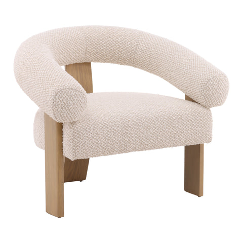 Frankie Cream and Natural Occasional Chair