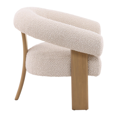 Frankie Cream and Natural Occasional Chair