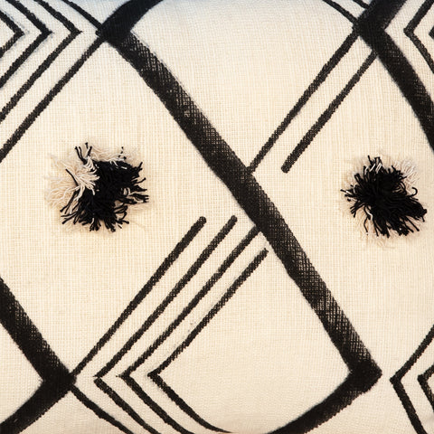 Rhea Beige and Black Pillow