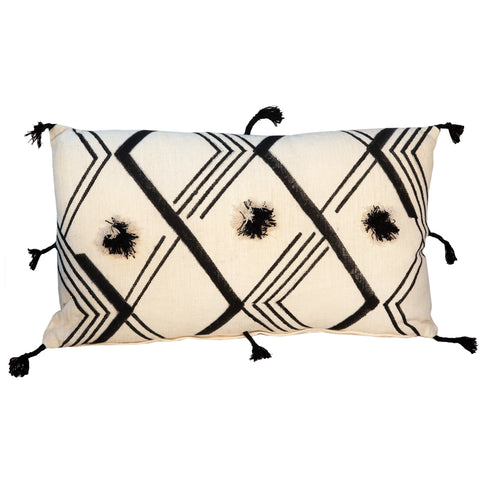 Rhea Beige and Black Pillow